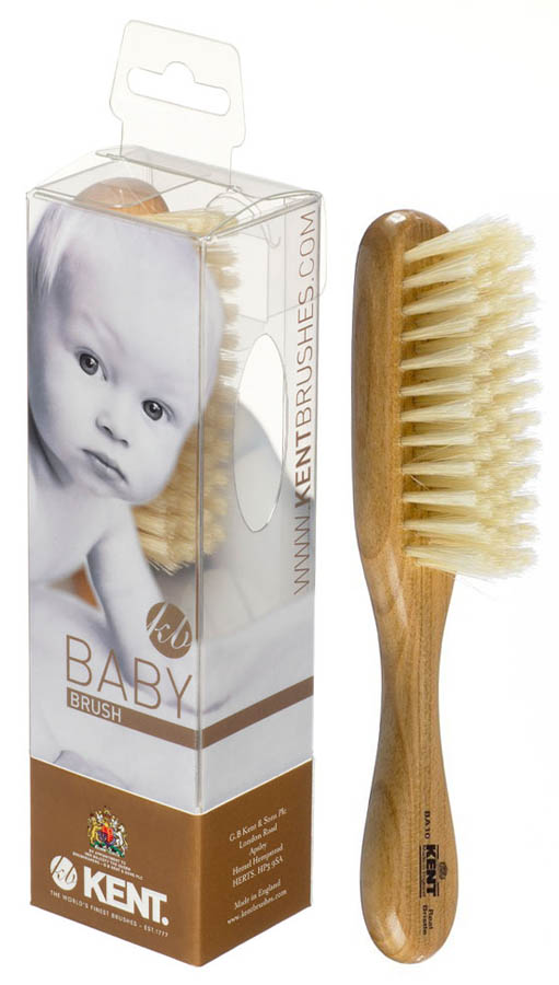 Kent Small Wood Natural Pure Bristle Baby HAIR BRUSH For Baby/Babies BA10