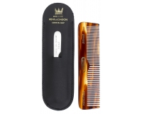 Kent Faux Tortoiseshell Hand Made Sawcut SMALL Womens/Mens FINE/COARSE TOOTH Comb With Nail File NU19
